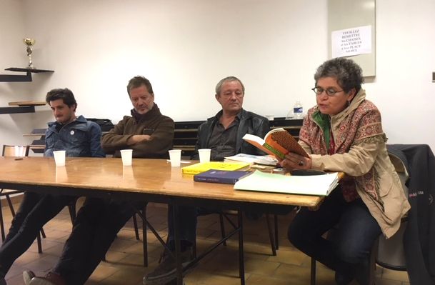 Jean-Pierre Cendron, Jean Dherbey et Dominique Lin à Feuilles d'automne de Colmars les Alpes