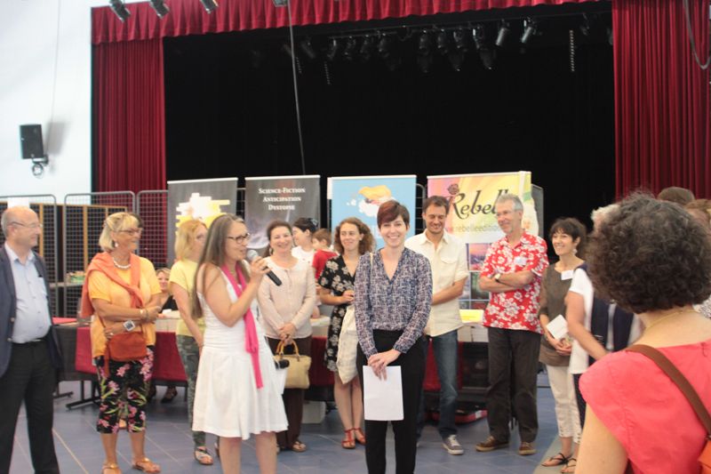 Jean-Philippe Chabrillangeas reçoit son Prix des mains de Michèle Gazier