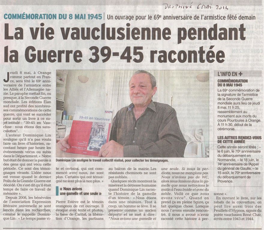 Un ouvrage collectif pour offrir un panorama de la vie des hommes pendant ce conflit en Vaucluse.