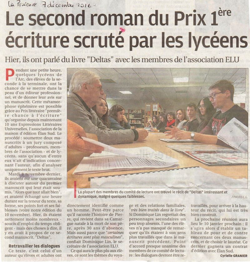 Analyse du deuxième manuscrit du Prix première chance