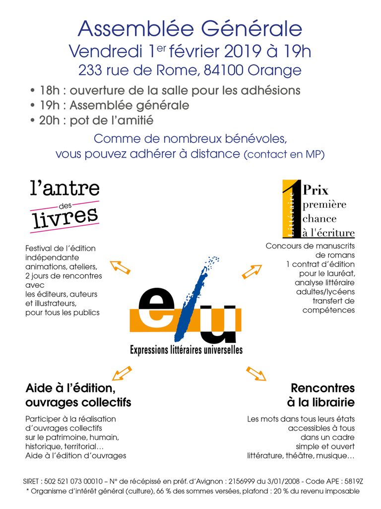 Assemblée générale d'Expressions Littéraires Universelles