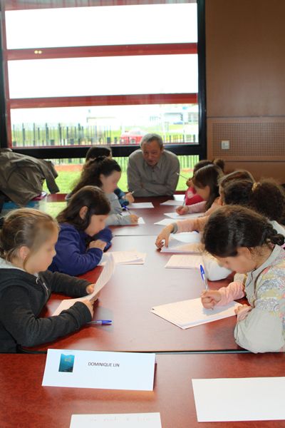Denise Déjean, Jean Dherbey et Dominique Lin en ateliers et dédicaces